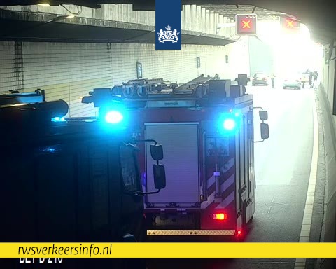 Ongeval in Beneluxtunnel waarbij meerdere voertuigen betrokken zijn
