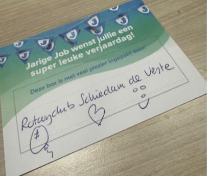Rotary Schiedam de Veste helpt Stichting Jarige Job