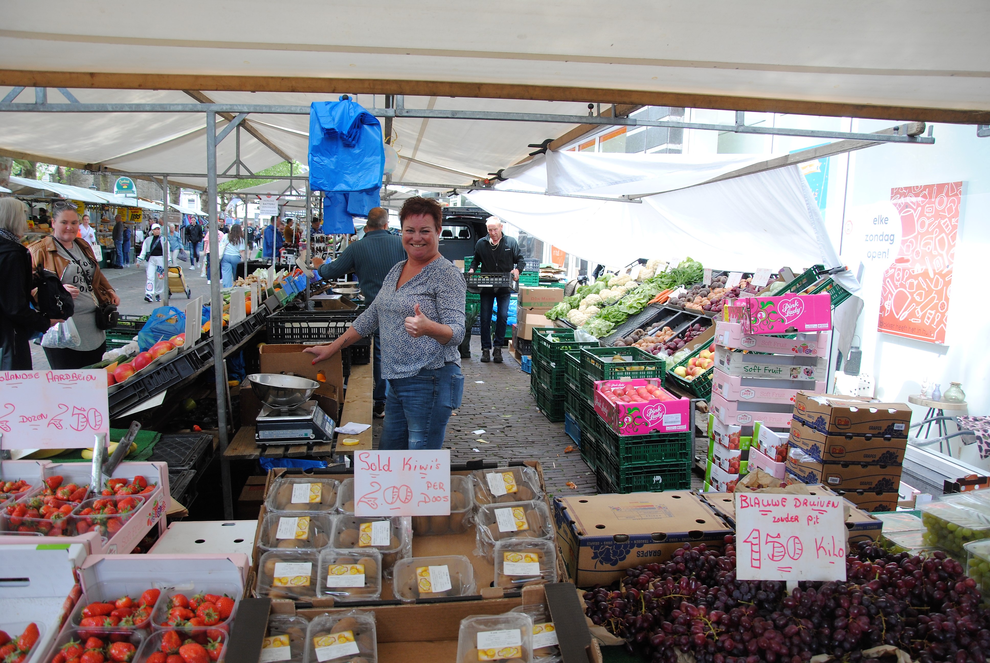 Marktkooplui blij met nieuwe indeling weekmarkt