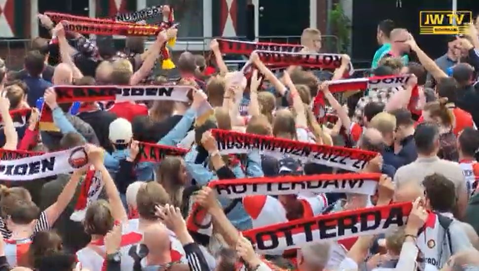 Ook Schiedam viert kampioenschap van Feyenoord