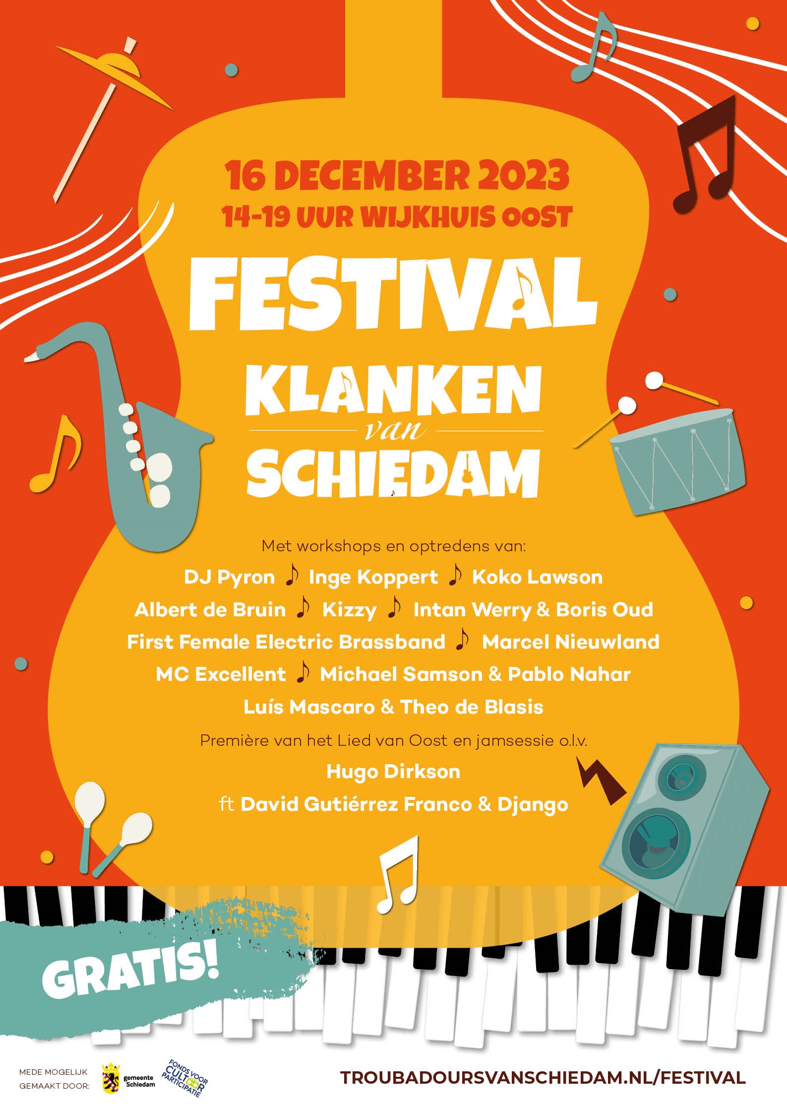 Dak van Wijkhuis Oost gaat eraf op Festival Klanken van Schiedam