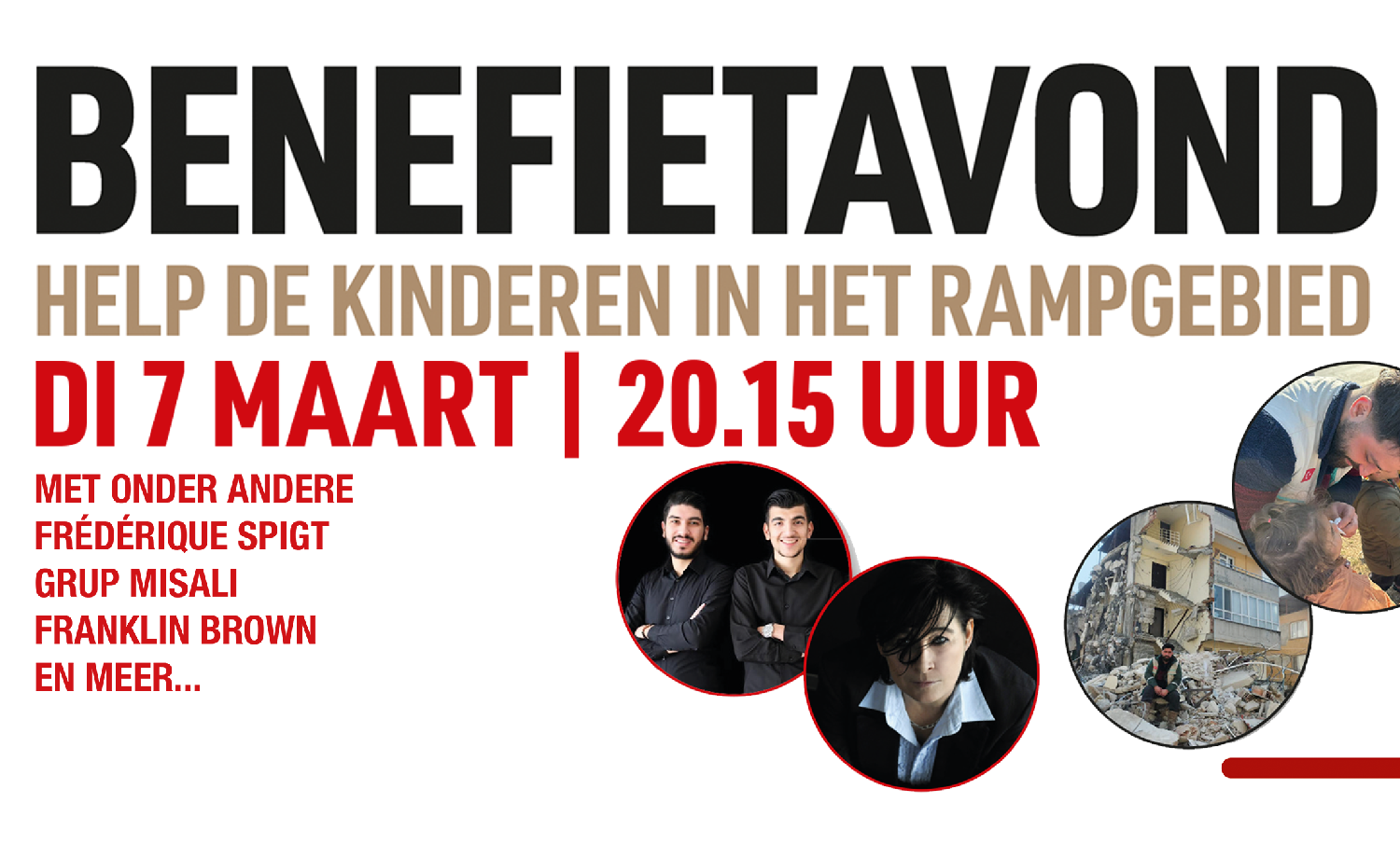 Programma benefietavond in Theater aan de Schie is bekend