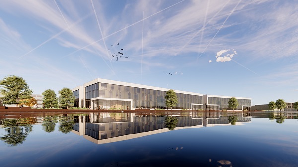 Dit is een impressie van de toekomstige 'Innovatie Campus' langs de Schie