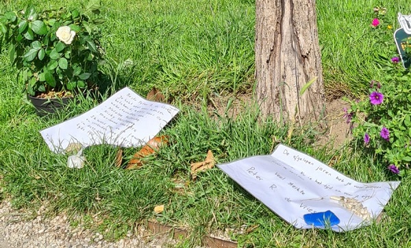 Steunbetuiging aan Peter R. de Vries in Plantage