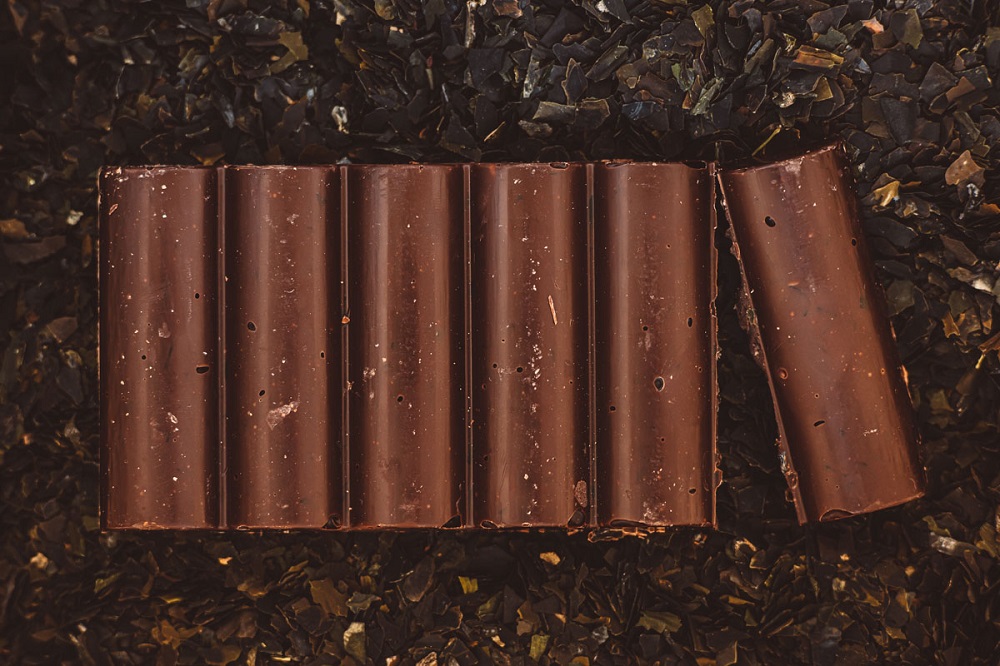 De karamel-zeewier-reep, een vegan chocoladereep