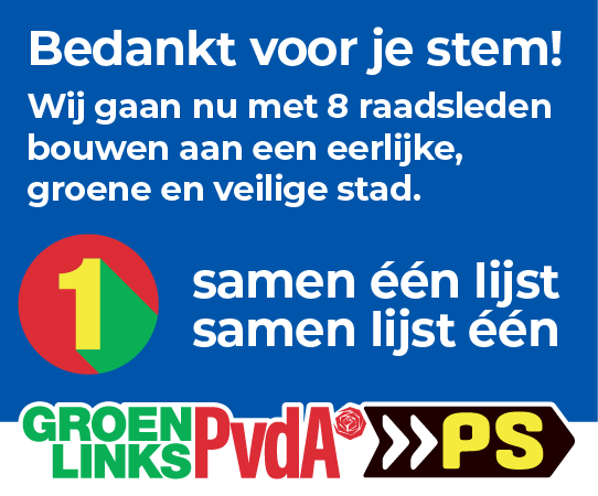 Lijst 1 dank voor je stem